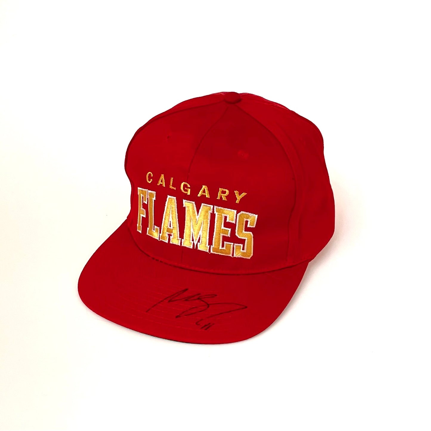 Calgary Flames Keps signerad av Mikael Backlund - Red