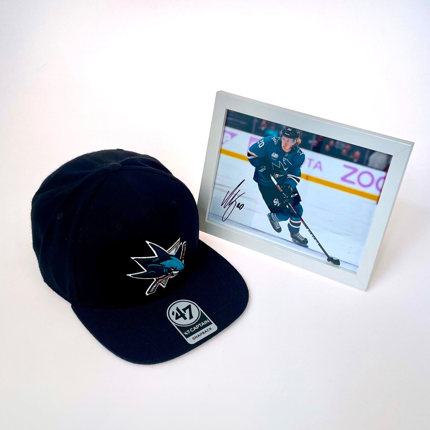 Sharks keps och tavla signerad av Marcus Sörensen - Black