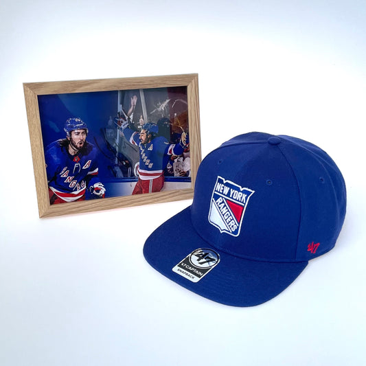 Rangers keps och tavla signerad av Mika Zibanejad - Navy