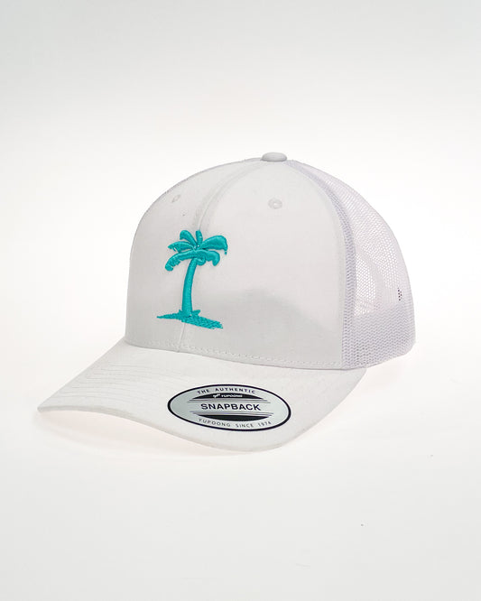 Tropical Snapback 3D - White/Turquoise