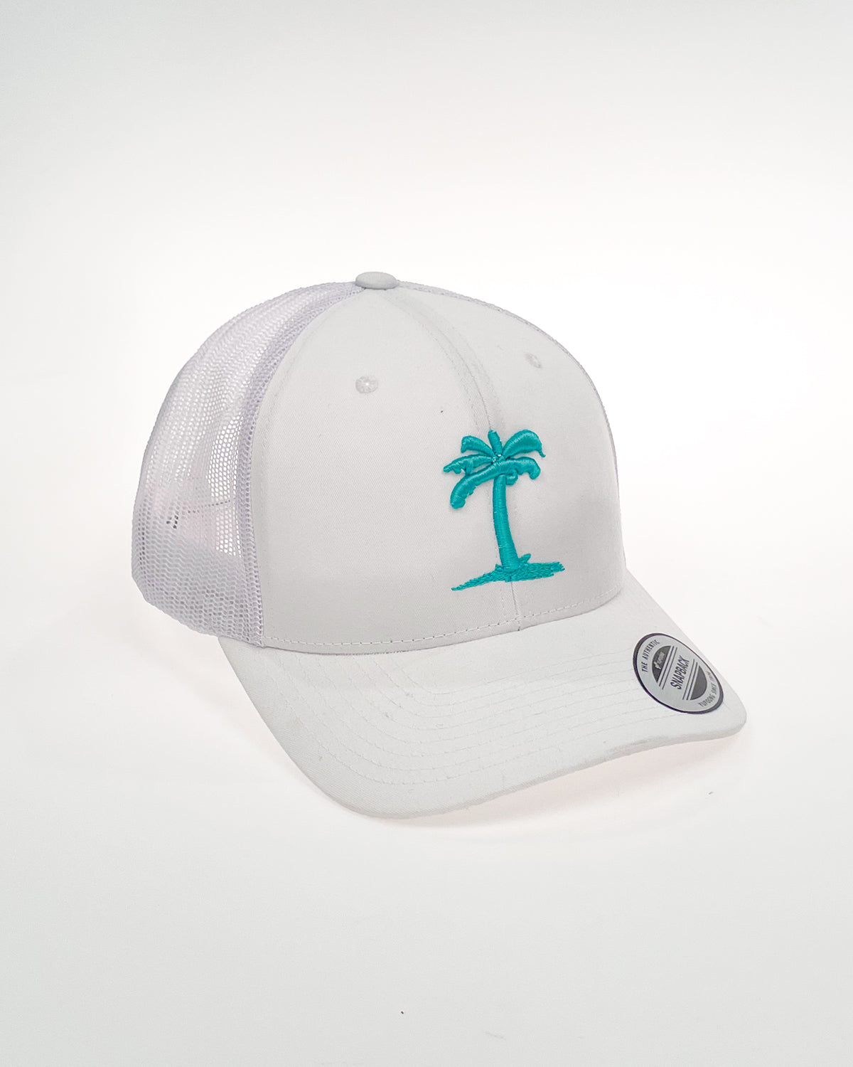 Tropical Snapback 3D - White/Turquoise